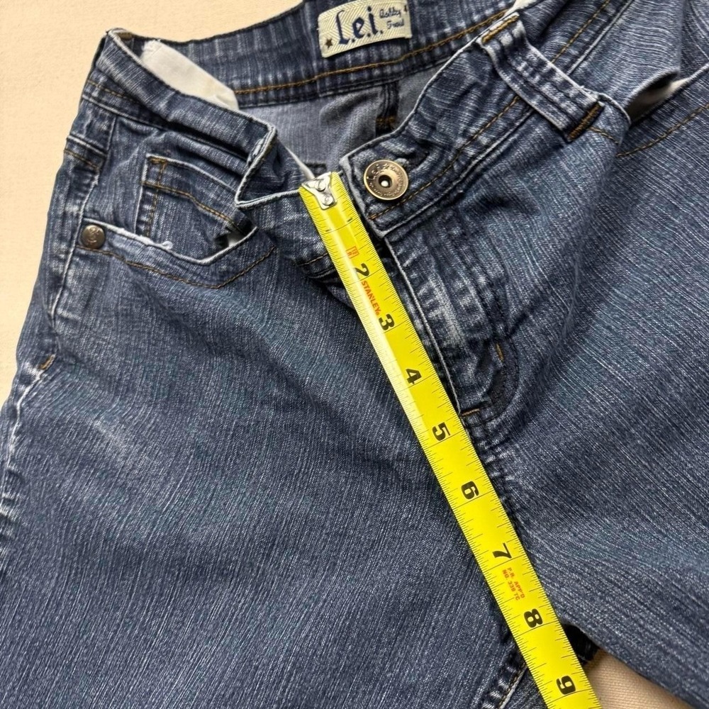 L.e.i y2k bootcut flare butterfly embroidered 2000s jeans wmn size 13 - Picture 7 of 8
